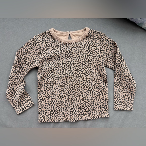 Kids Leopard Print Long Sleeve Tee 2 years - Picture 1 of 3
